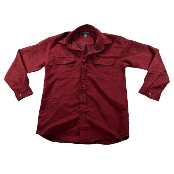Knightsbridge Other - Vintage Knightsbridge Cloth Shirt 1611 Red Heavyweight Polyester Mens Small